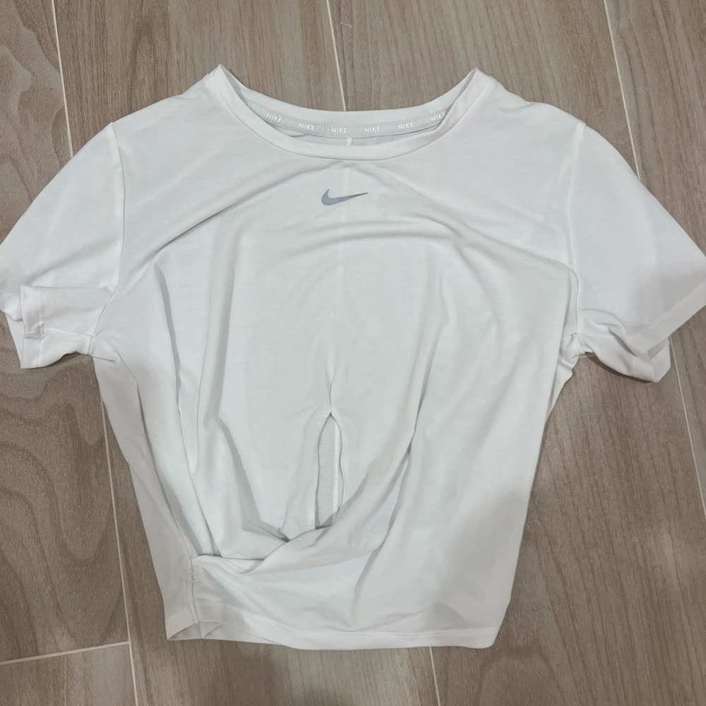 Nike Women's White Cropped Top